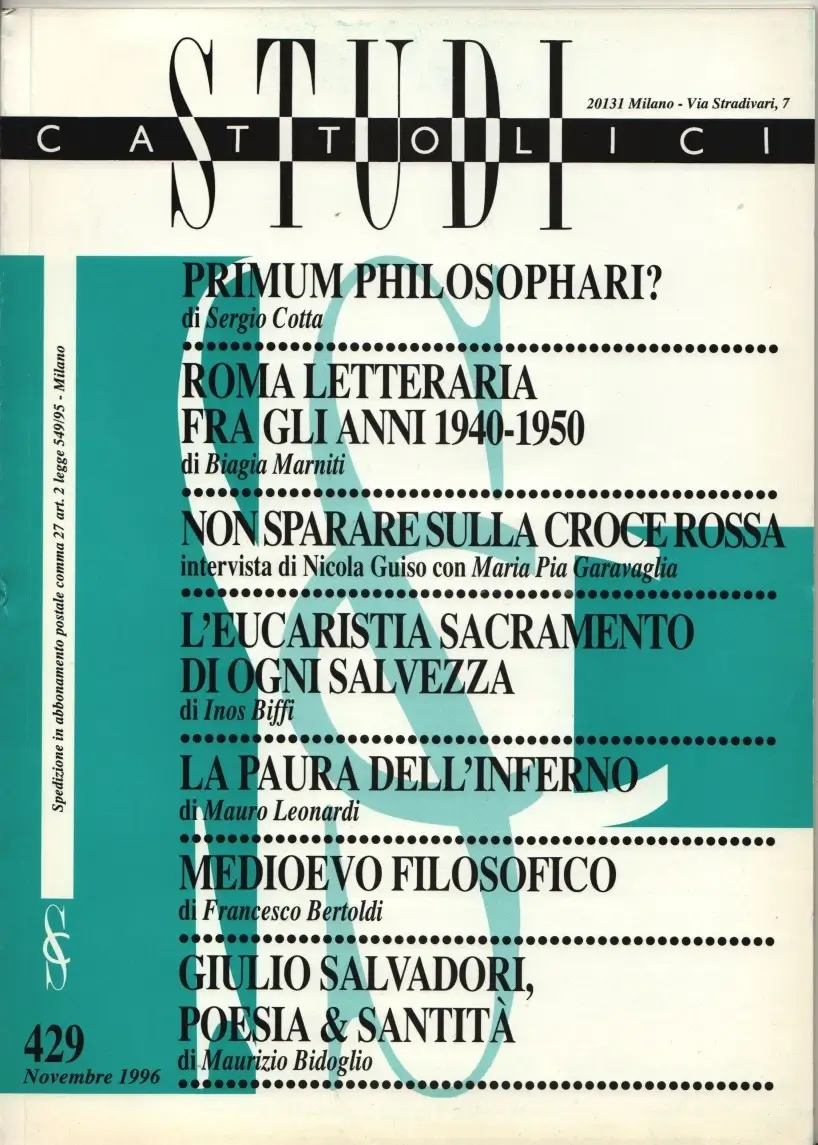 La copertina della rivista che pubblicò l'articolo La copertina della rivista che pubblicò l'articolo